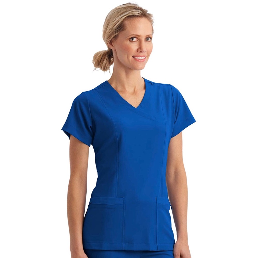Jockeys Women’s Royal Blue Mock Wrap Scrub Top